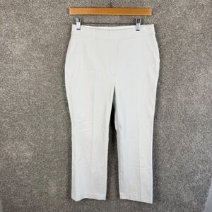 SPANX White Stretch Comfort Straight Leg Cropped Pants Women's‎ Medium
